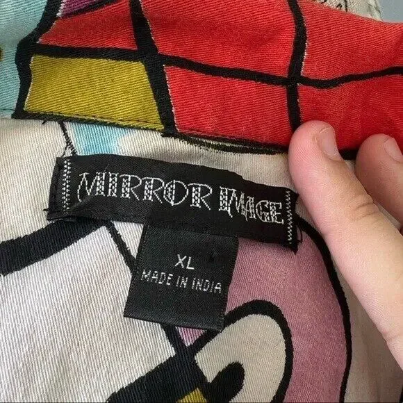 Vintage 90s mirror image surrealist multi colored patterned button up jacket - Picture 3 of 11